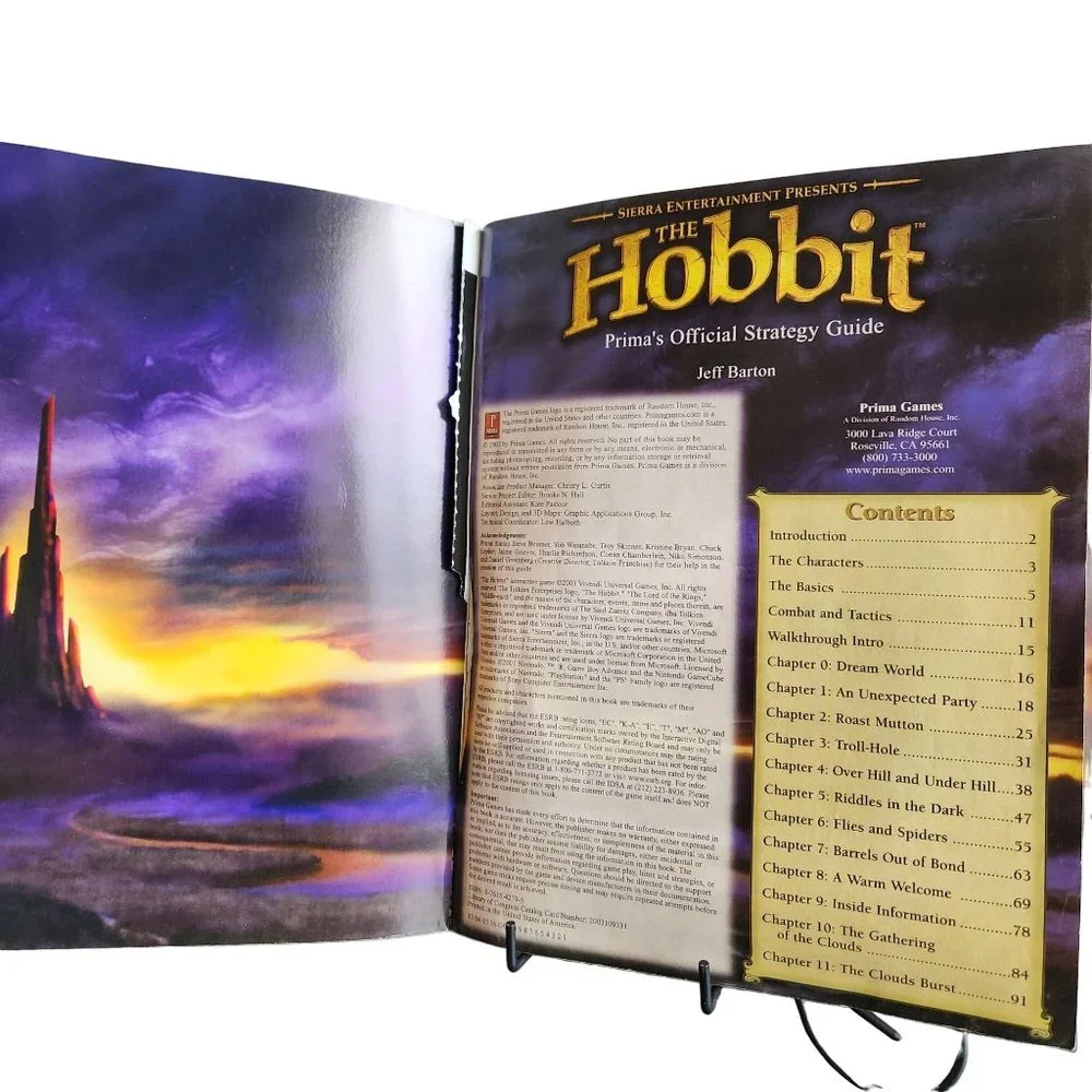 Official Prima Games The Hobbit Players Strategy Guide Book 2002 No Poster